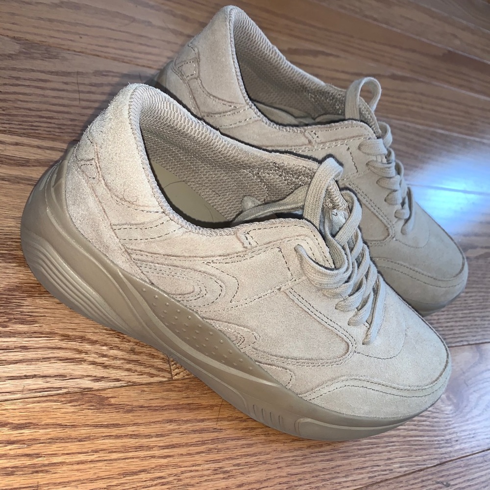 Zara real suede sneakers